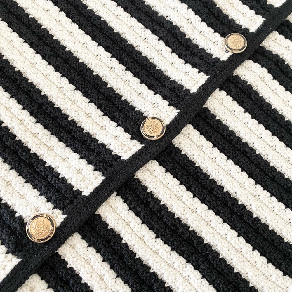 NWT Mango Stripe Knitted Jacket / Cardigan - Picture 7 of 10